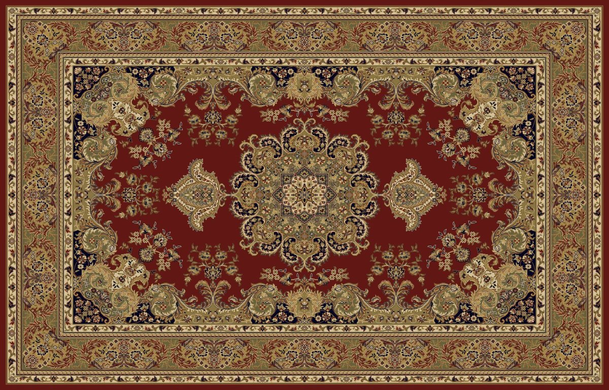 Ковер красный с узорами