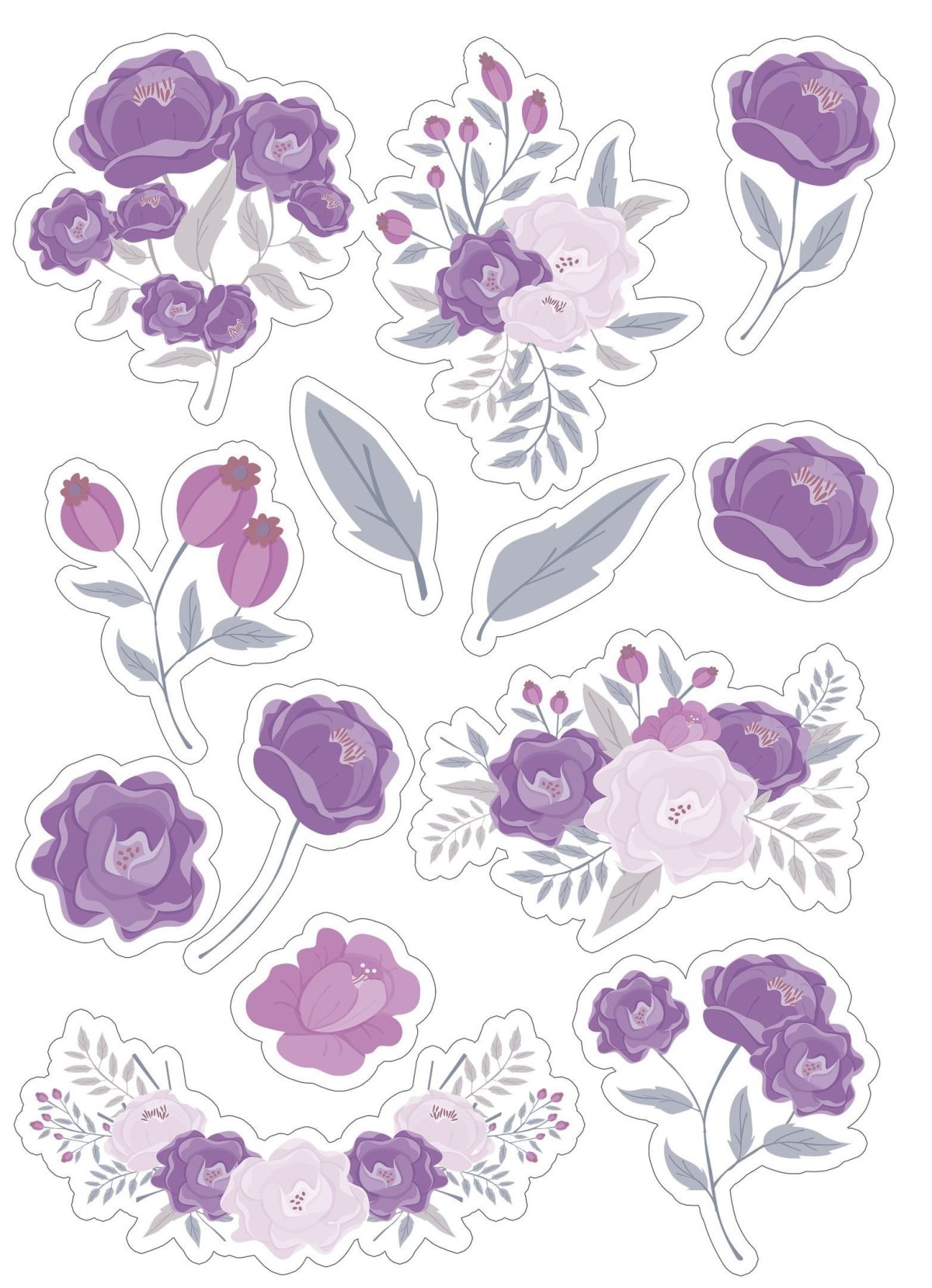 Наклейки сиреневого цвета