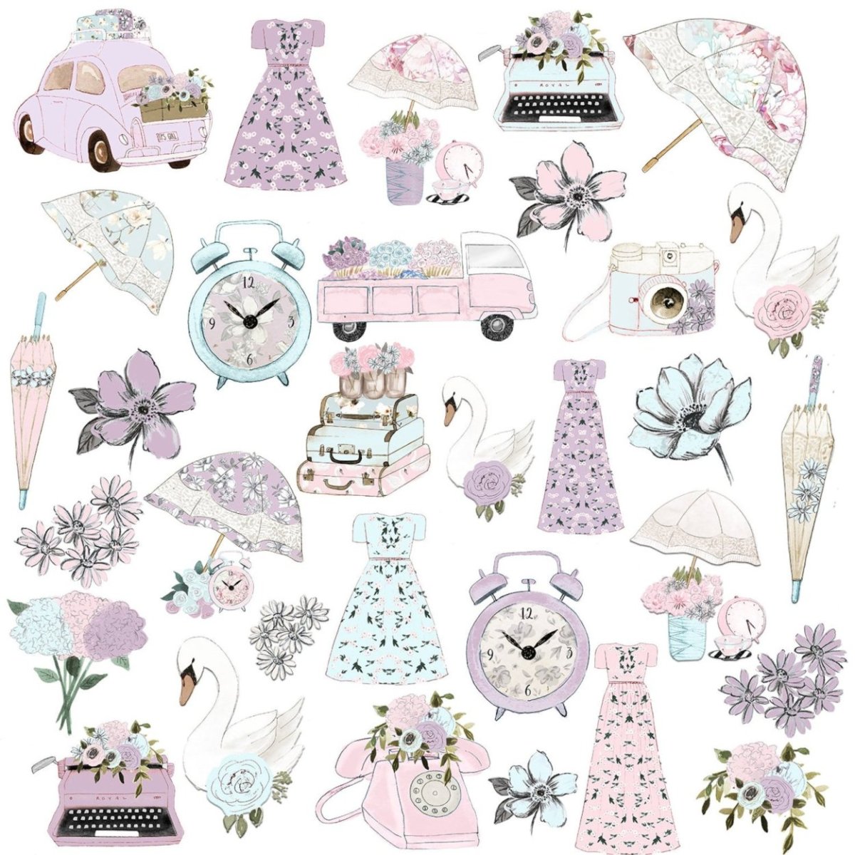 Скрапбукинг наклейки для распечатки