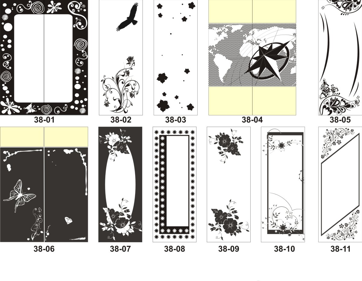 Виниловая наклейка на зеркало шкафа