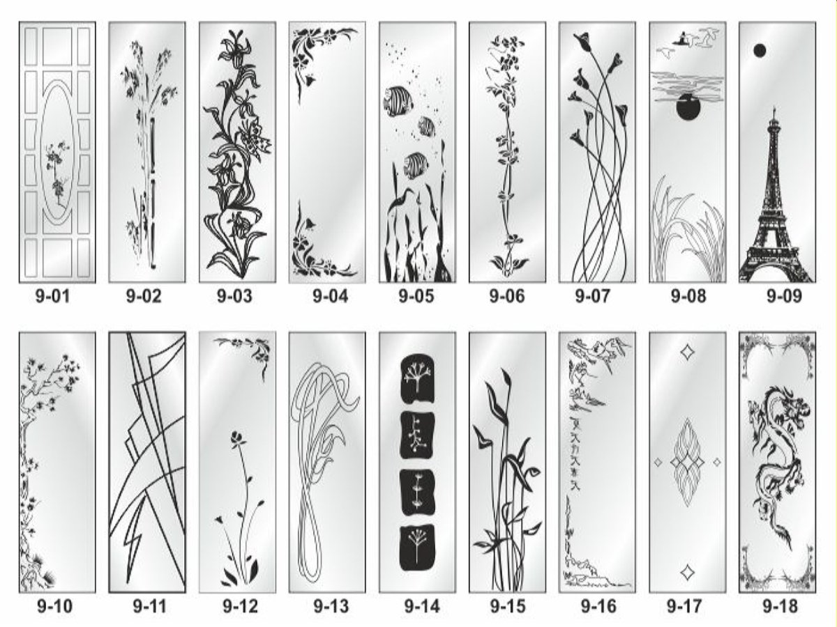 Межкомнатные двери с узором на стекле
