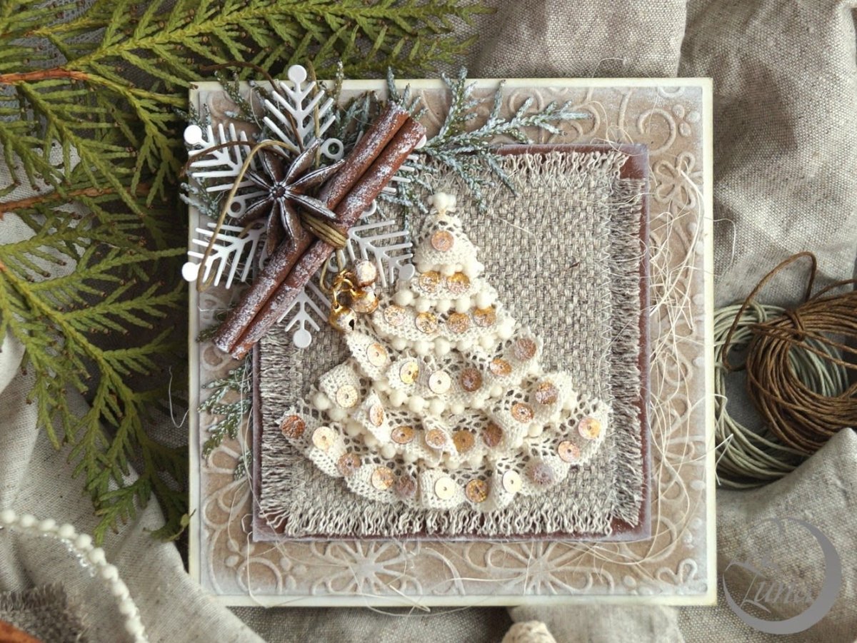 Рукодельные открытки на новый год