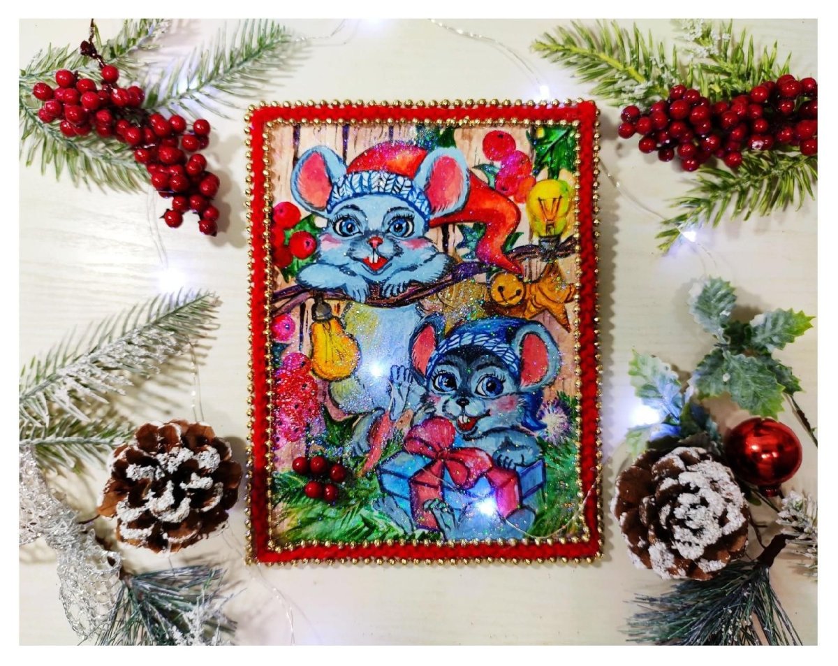 Новогодний сувенир панно
