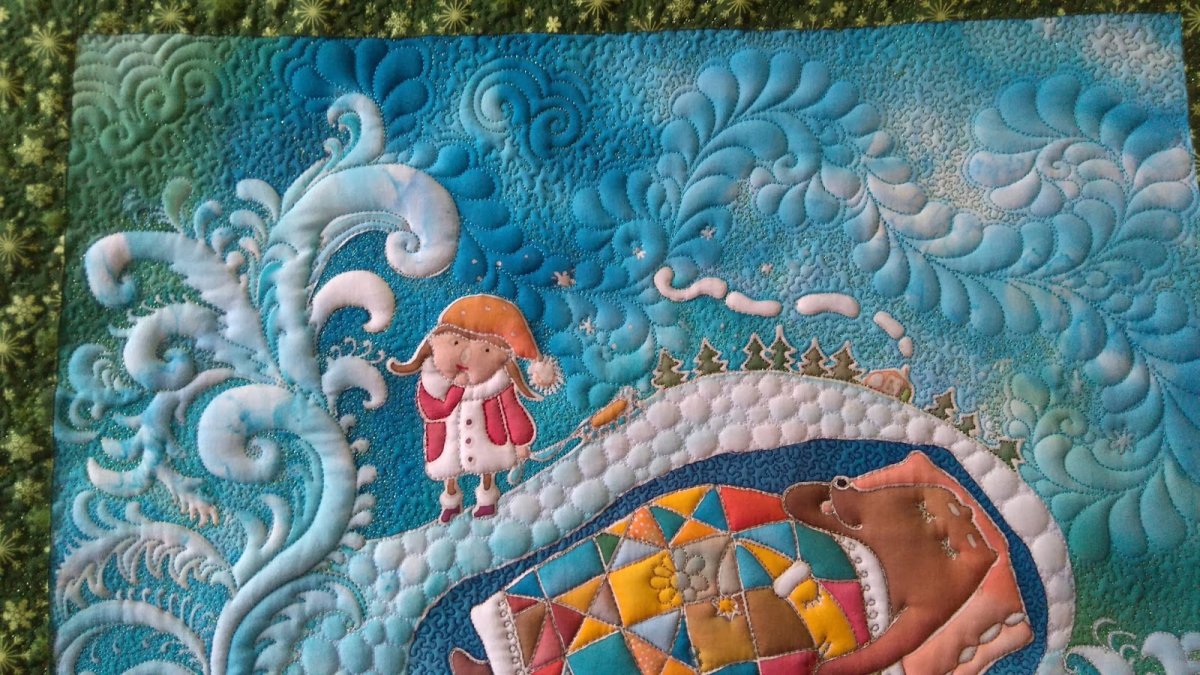 Новогоднее тканевое панно