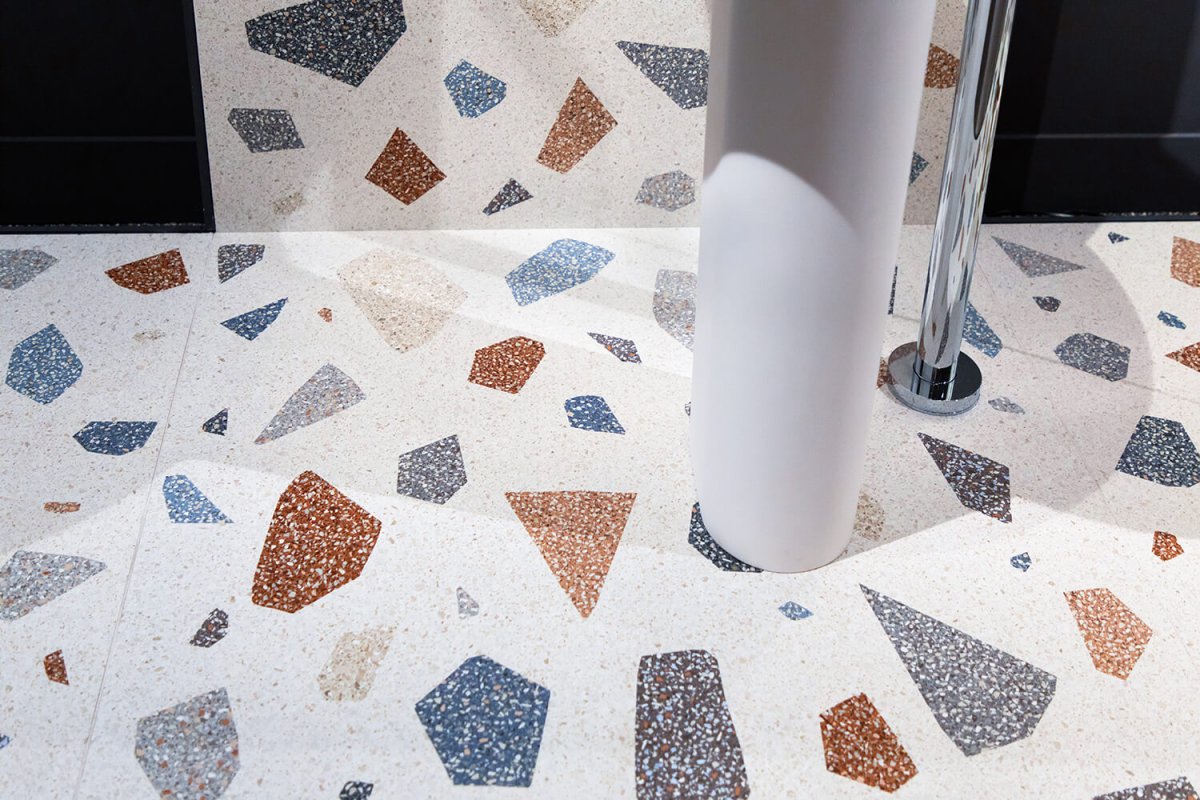 Porcelanosa белая плитка терраццо