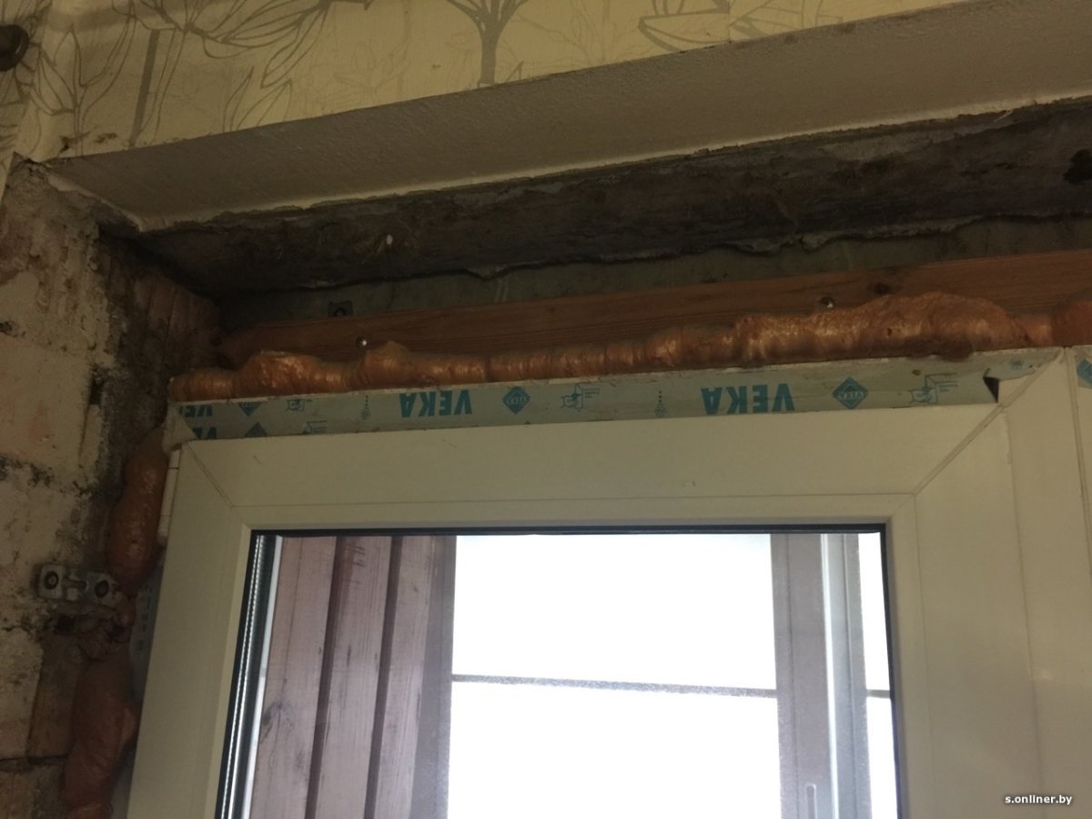 Верхний откос окна