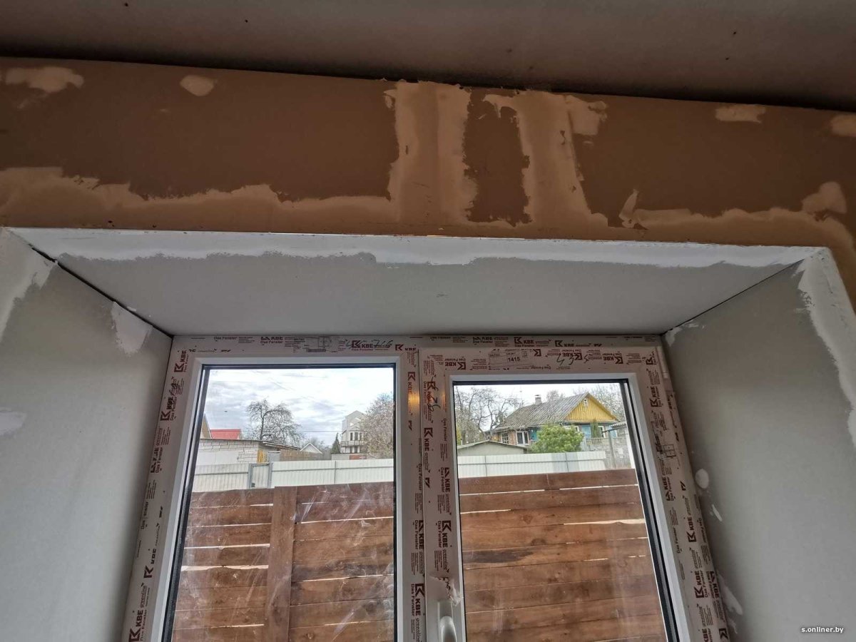 Откосы из гипсокартона для пластиковых окон