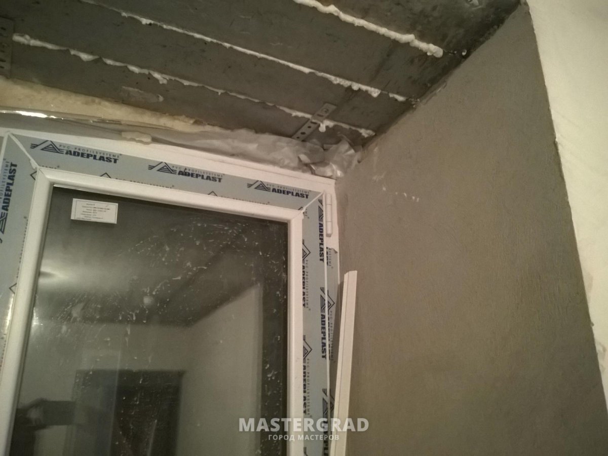 Откосы из ГКЛ прямой угол