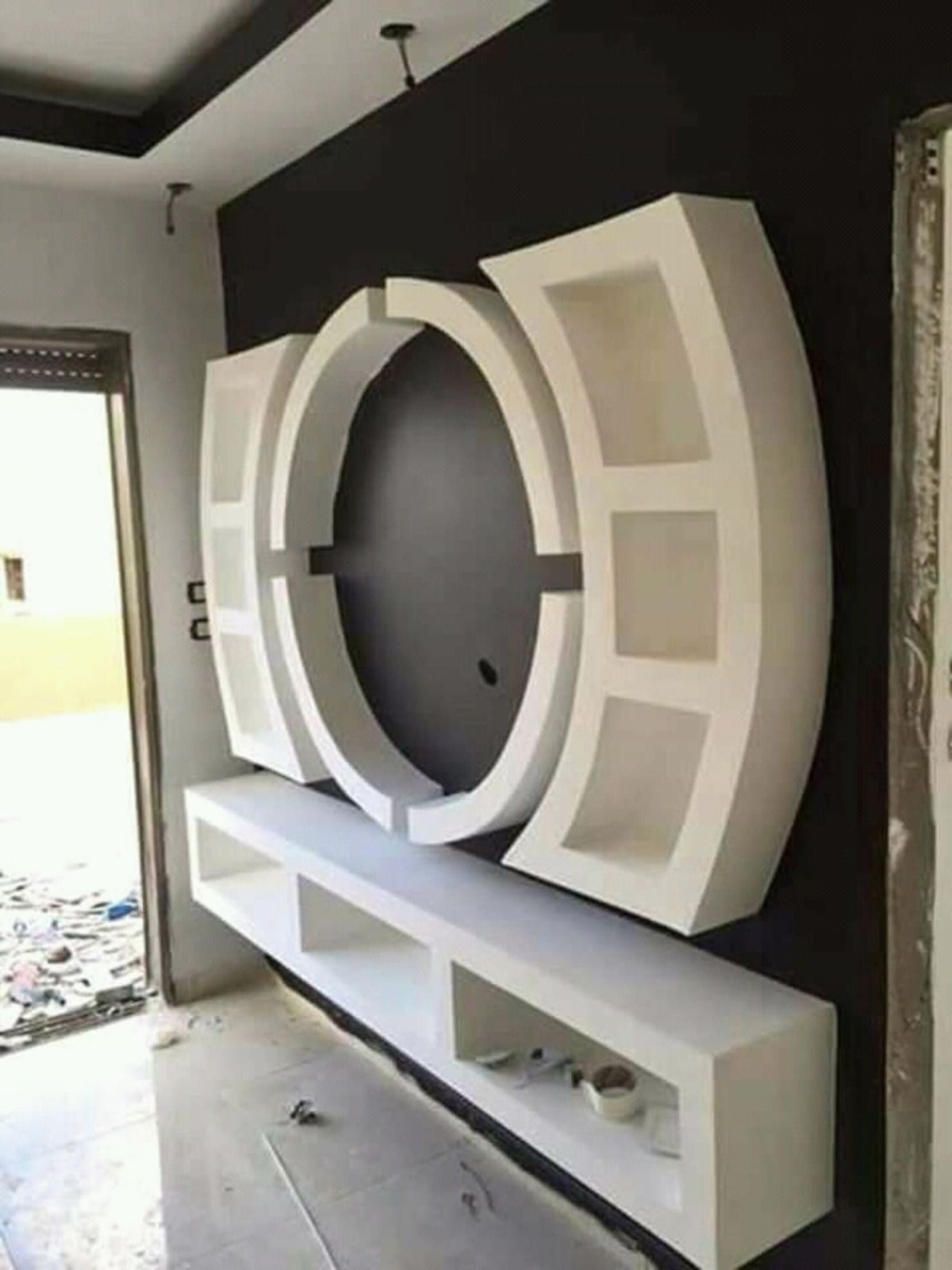 Поставка из гипсокартона для телевизора