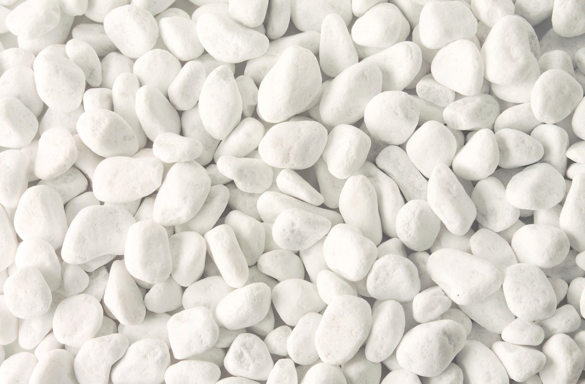 Мрамор галтованный белый декоративный 5-20мм