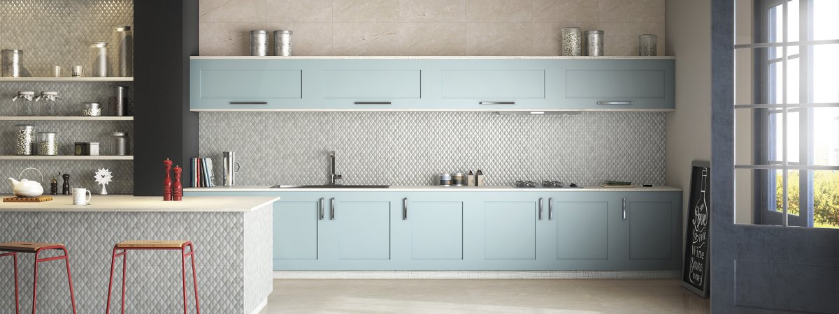 Керамогранит Денвер серый в интерьере