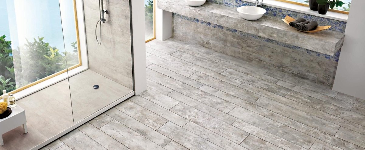 Керамогранит Денвер серый в интерьере