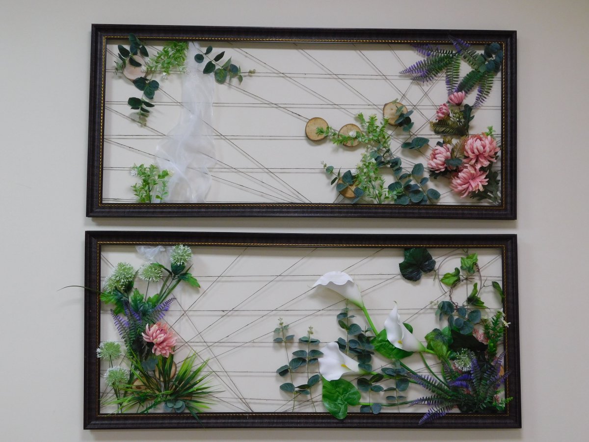 Панно из цветов на стену своими руками