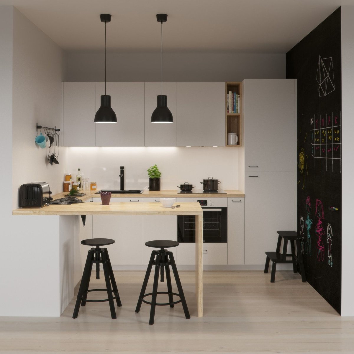 Кухня в скандинавском стиле икеа