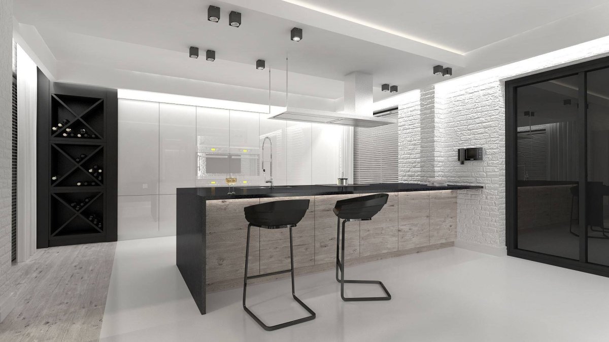 Глянцевая барная стойка