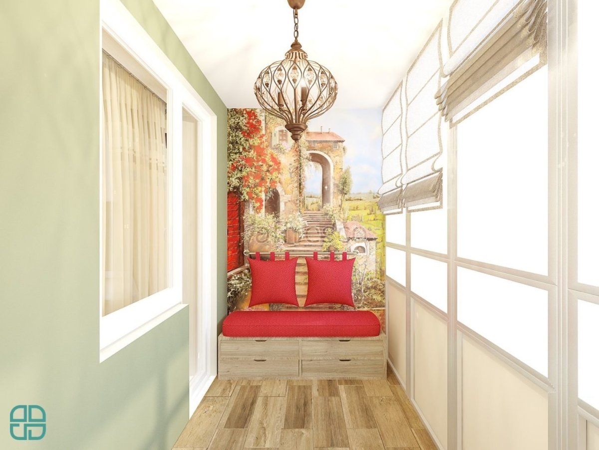 Интерьер балкона