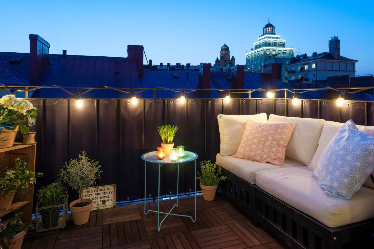 Терраса ночью