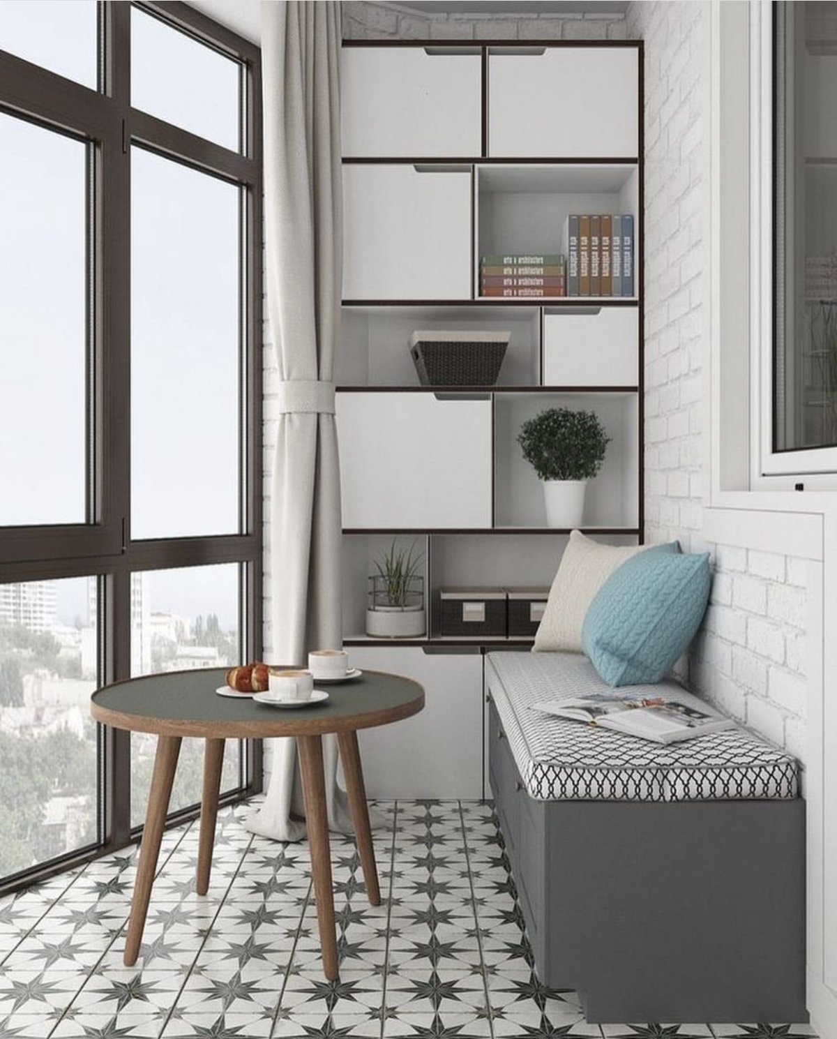 Интерьер балкона