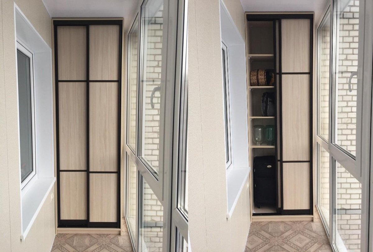 Шкаф на узкий балкон