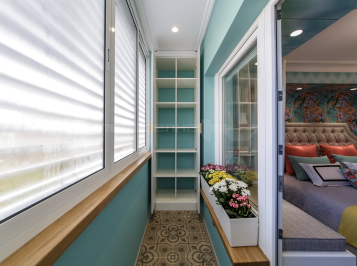 Дизайн узкой лоджии