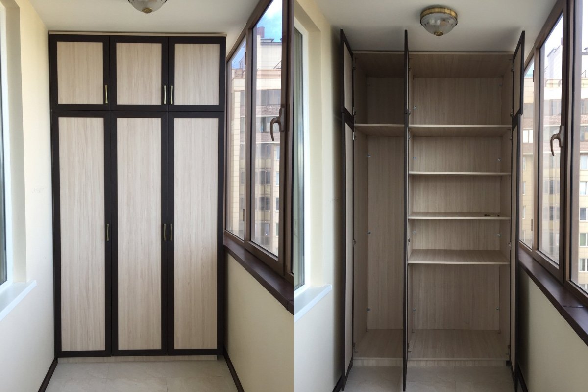 Шкаф на узкий балкон