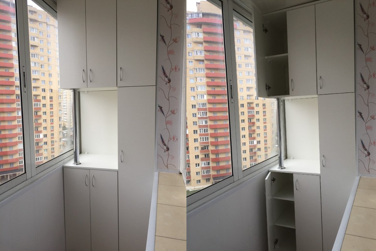 Шкафчик на узкий балкон