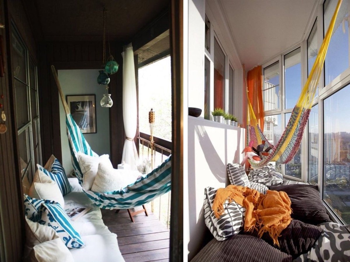 Гамак на балконе