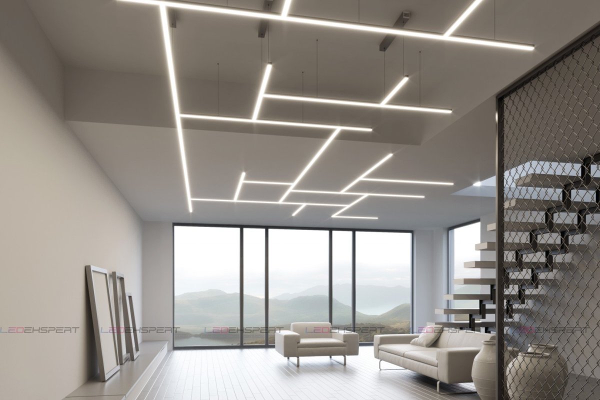 Линейный лед свет в интерьер