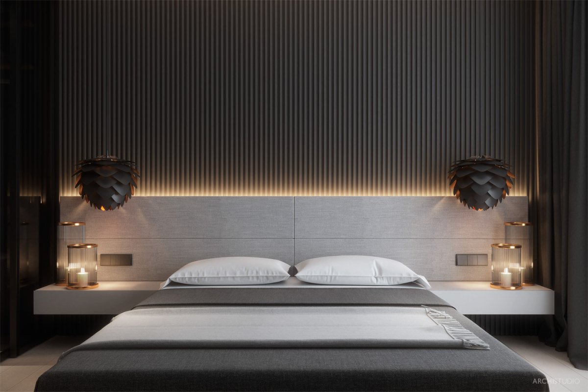 Подсветка за кроватью