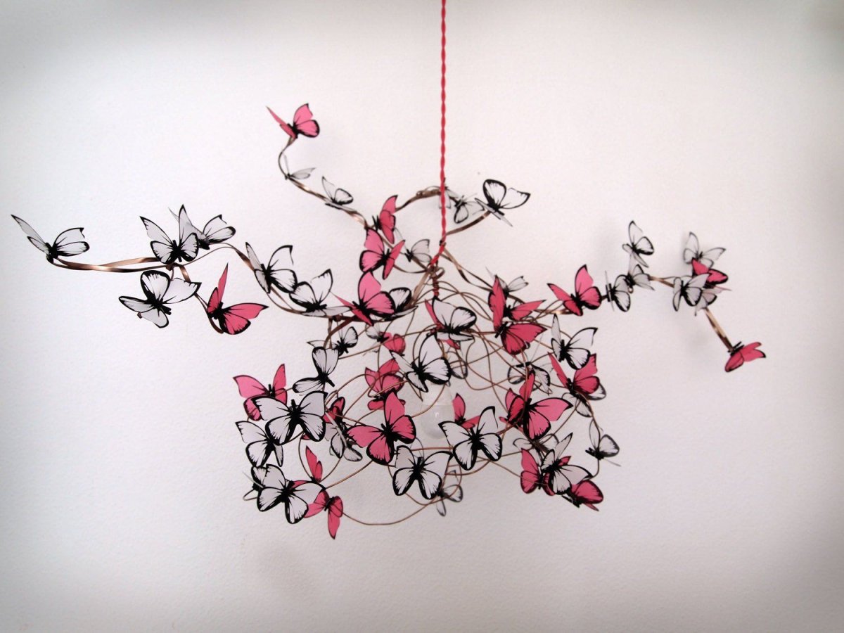 Люстра из бабочек своими