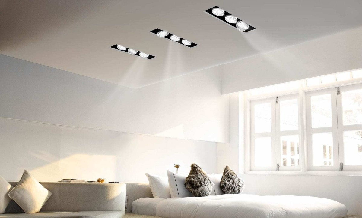 Встроенная люстра в натяжной потолок