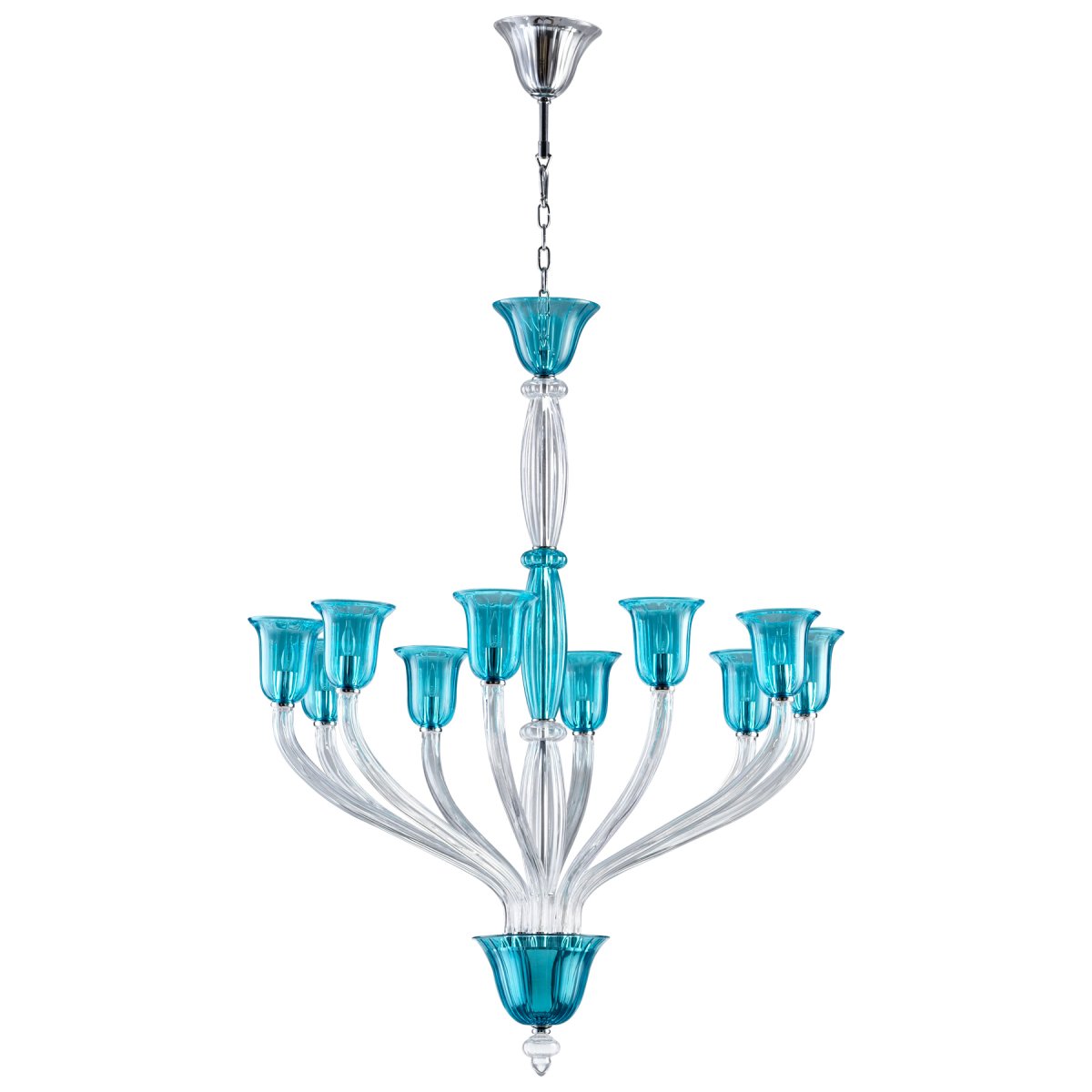 Люстра канделябр бирюзовая