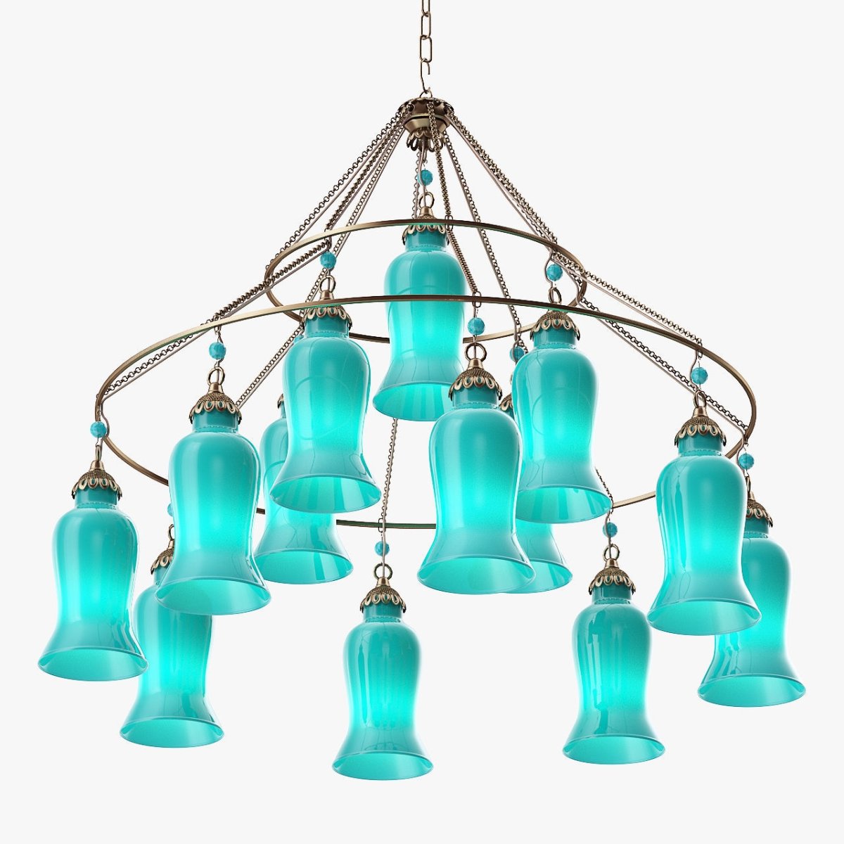 Подвесной светильник бирюзовый