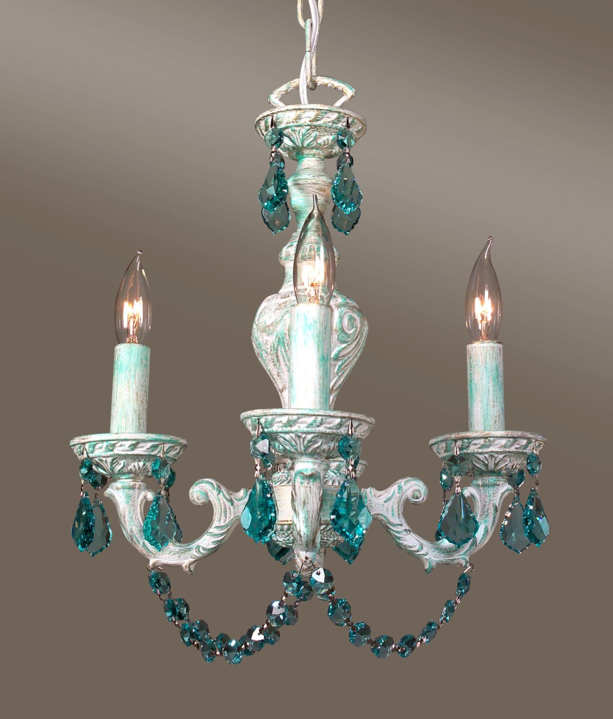 Люстра бирюзового цвета