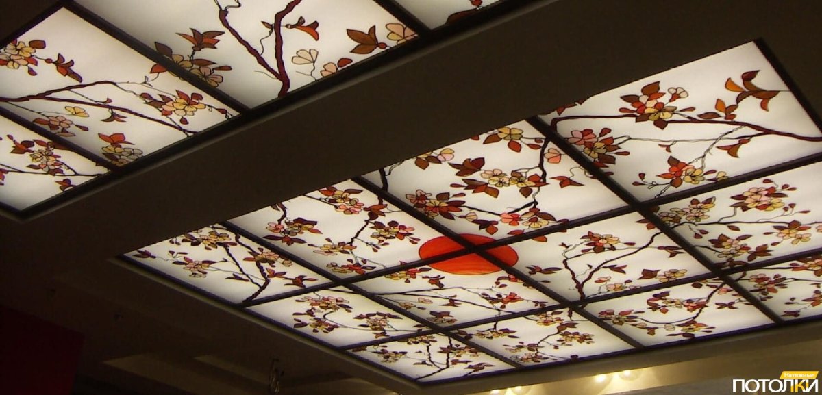 Подвесной потолок в японском стиле