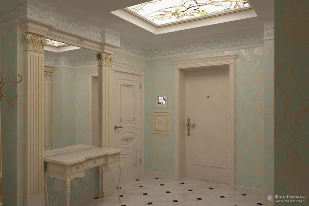 Светлая прихожая в стиле Барокко