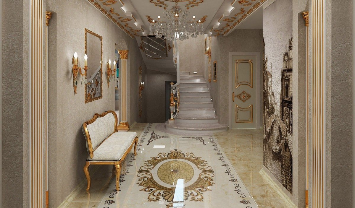 Наливные полы в классическом стиле