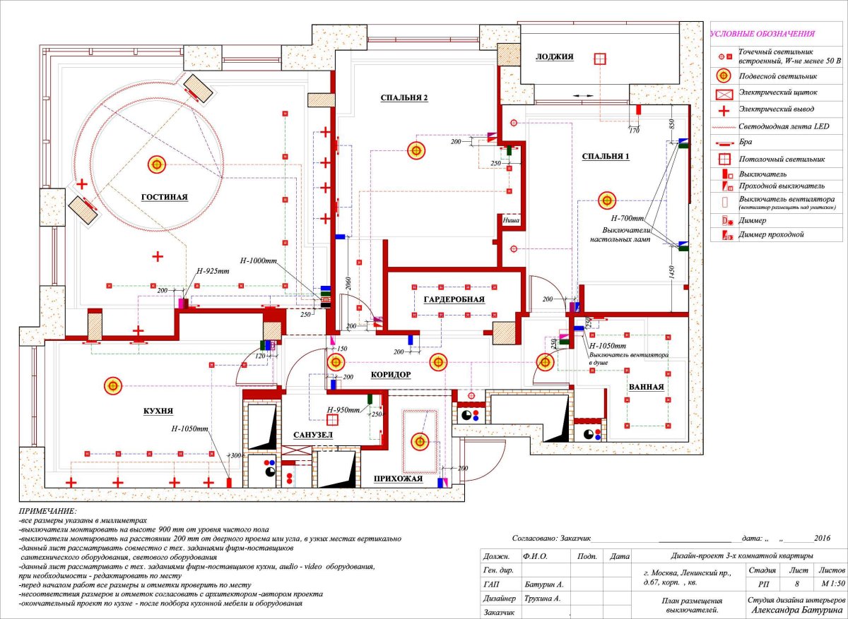 Электрические схемы розеток и выключателей в квартире