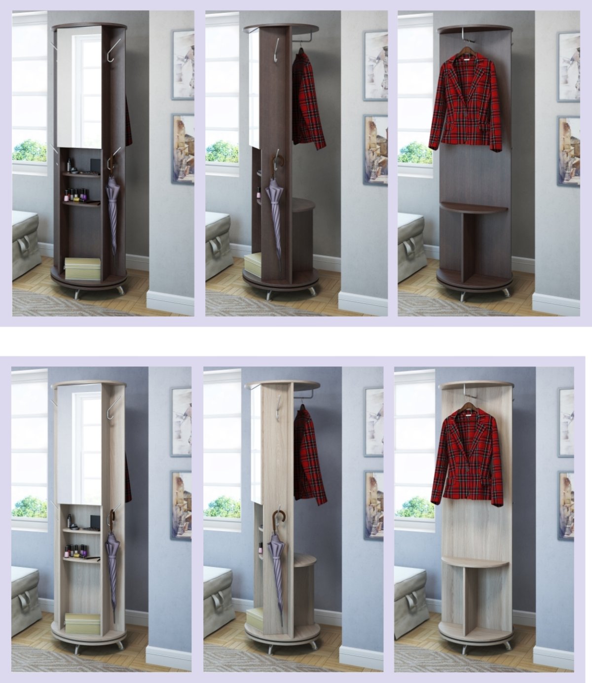 Вешалка напольная поворотная "Нона 03"