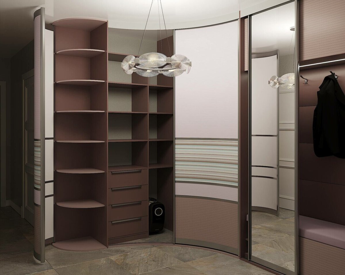 Угловой радиусный шкаф 900x900