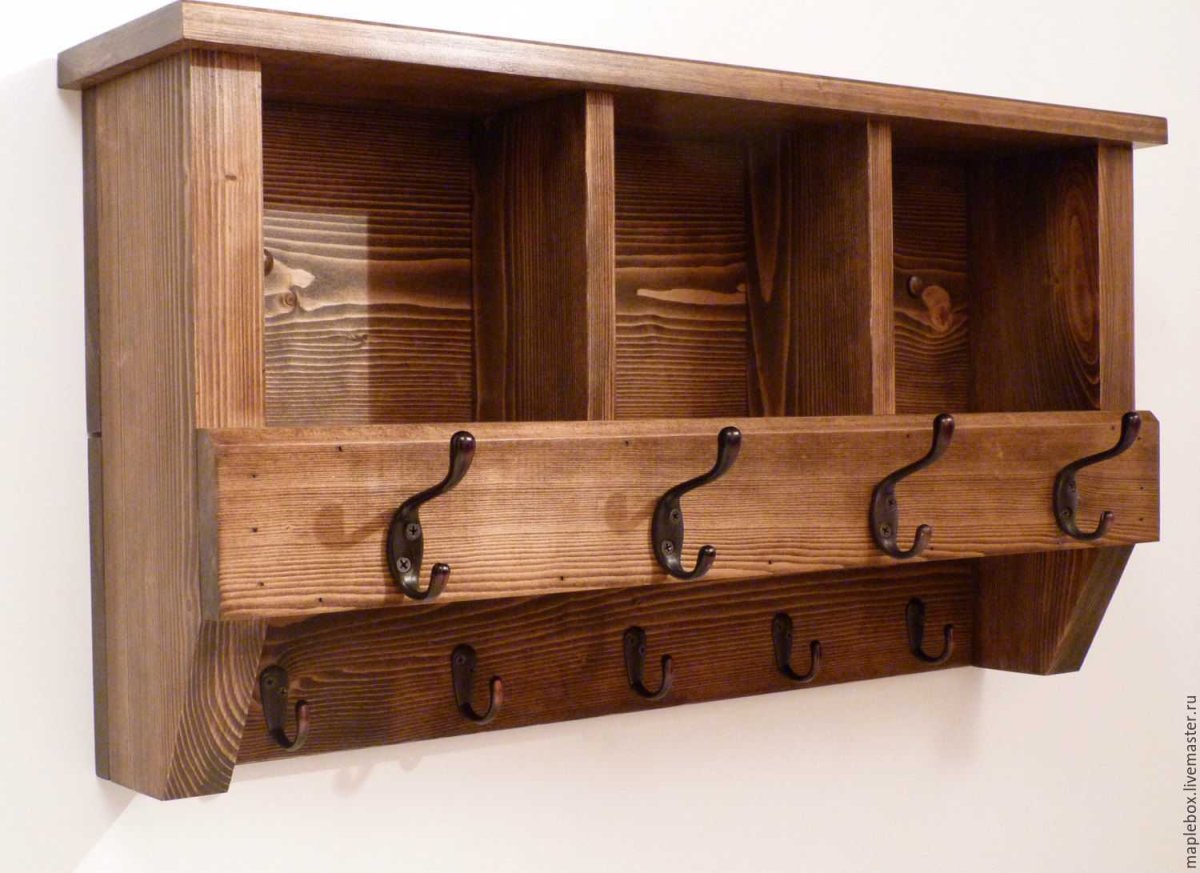 Вешалка с полками в прихожую