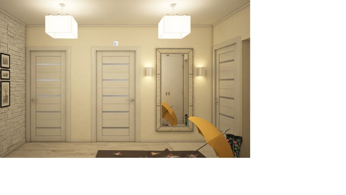 Бежевые двери в интерьере квартиры