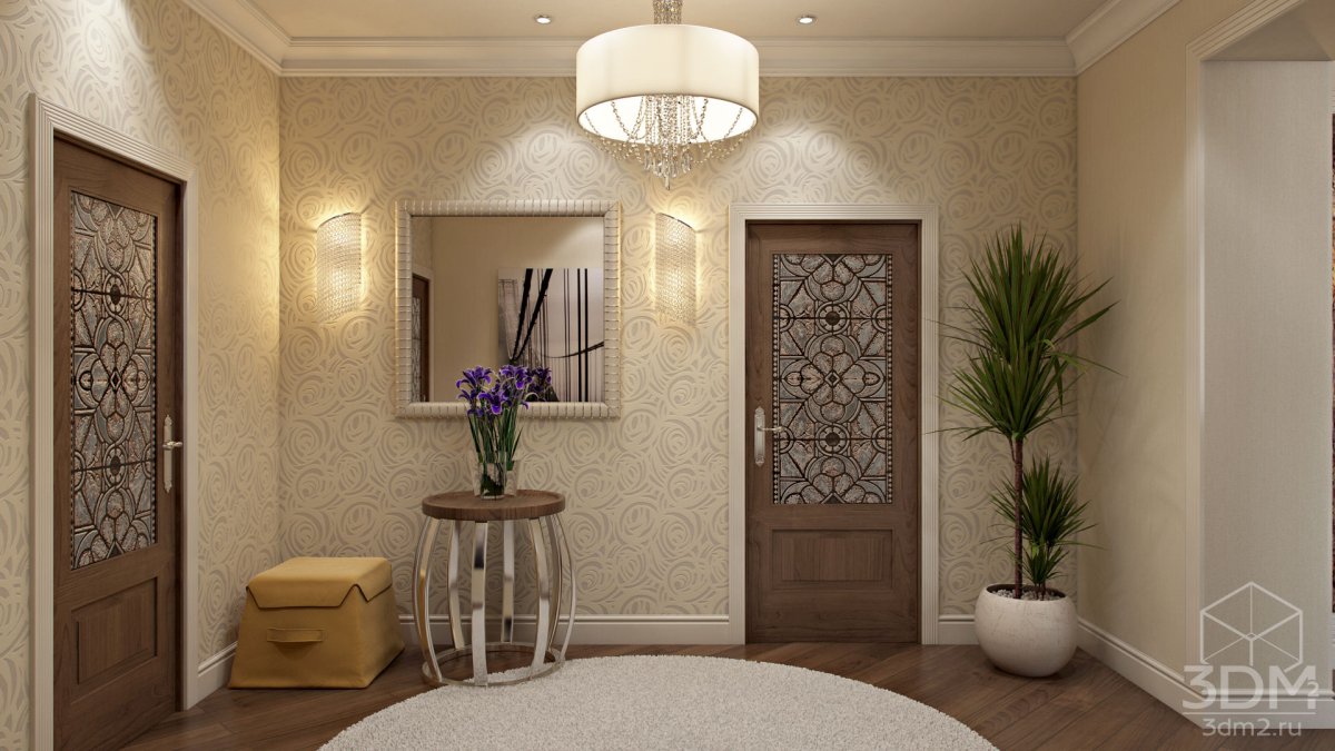 Красивые обои в прихожую