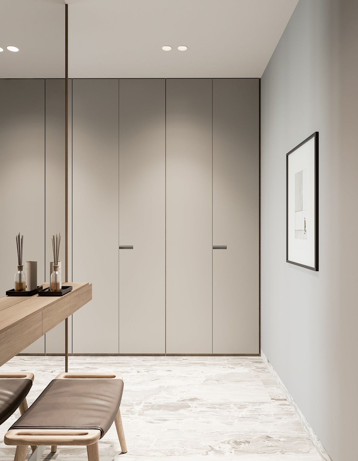 Современный встроенный шкаф