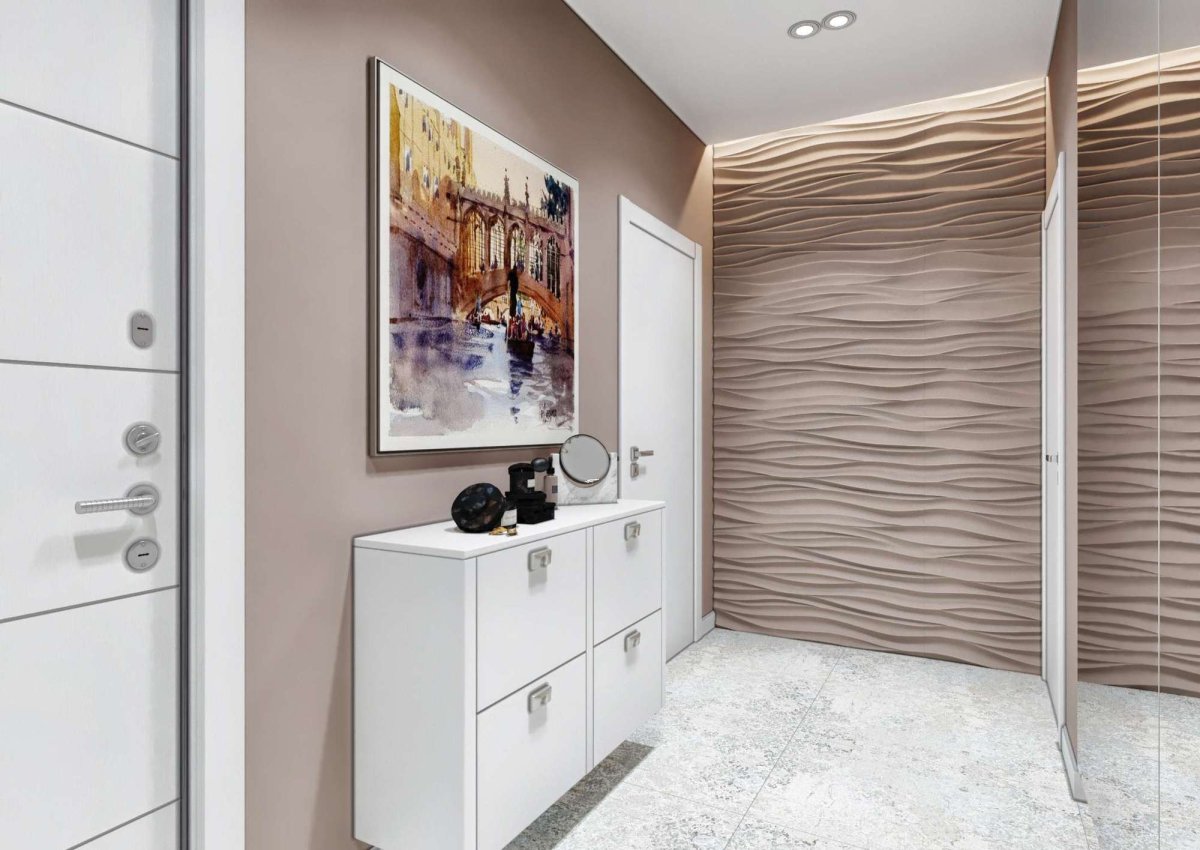 Стильные обои в прихожую 2021