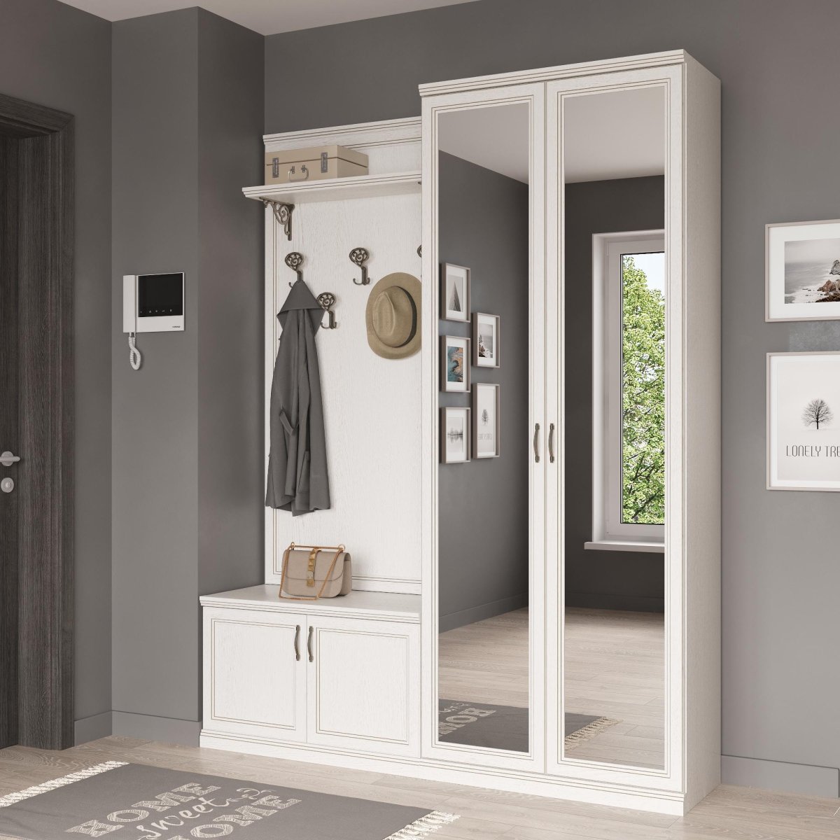 Прихожая лазурит Белладжио белая