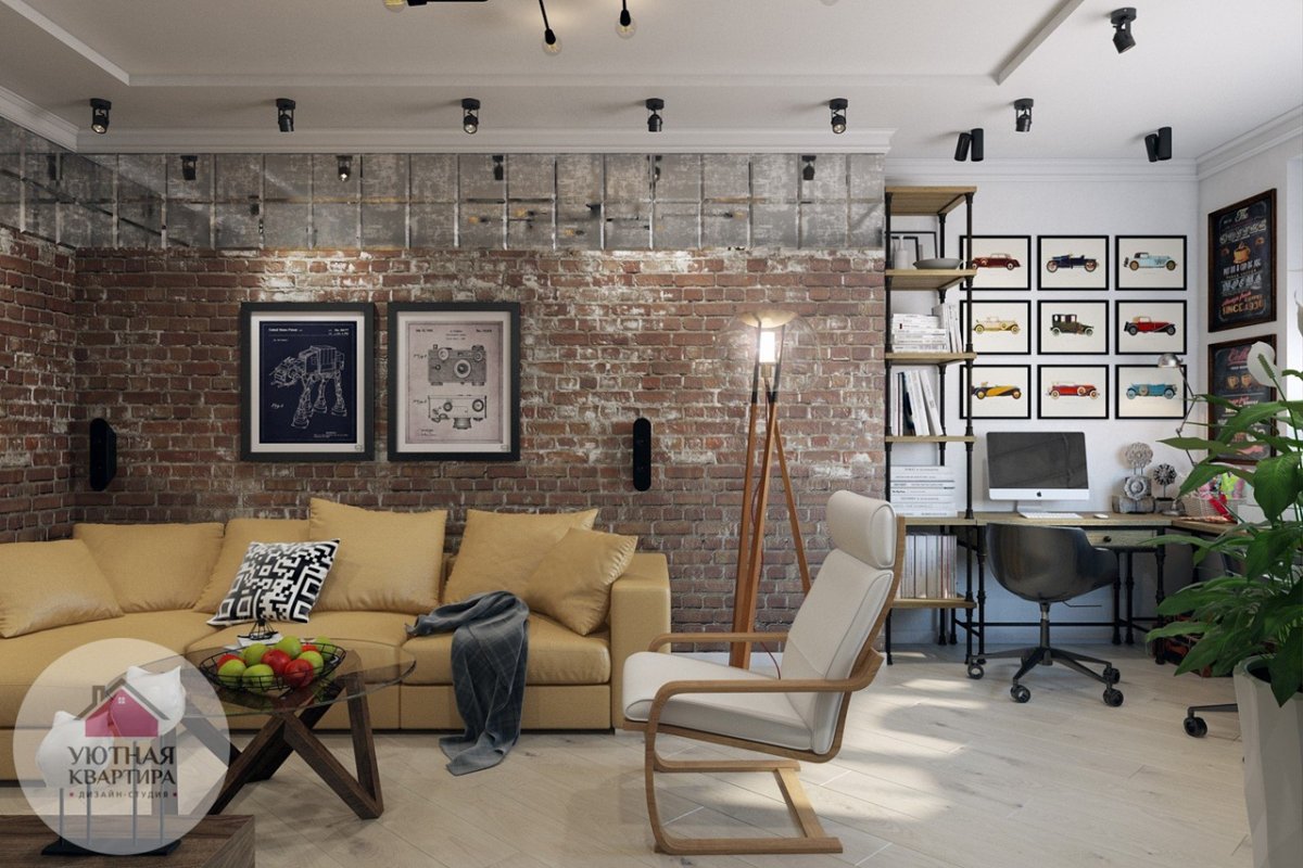 Рабочее место в стиле лофт