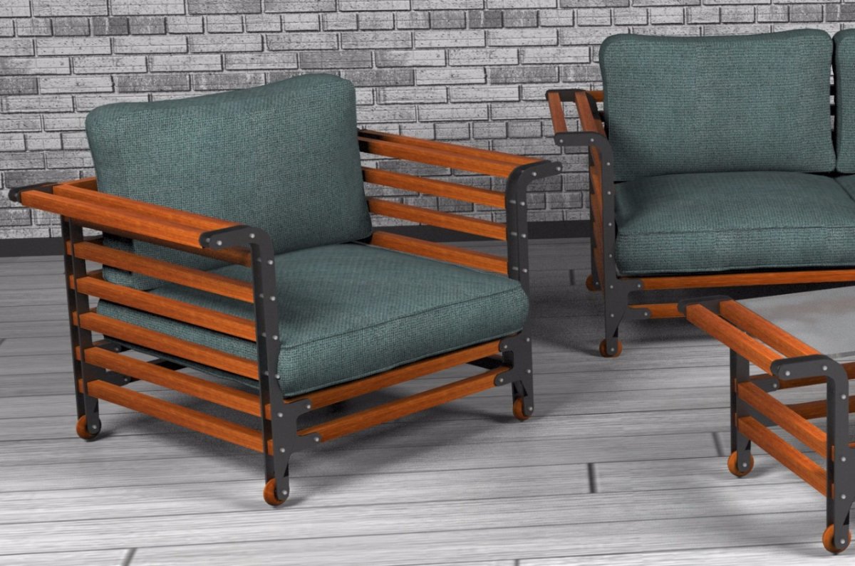 Кресло лофт индустриал