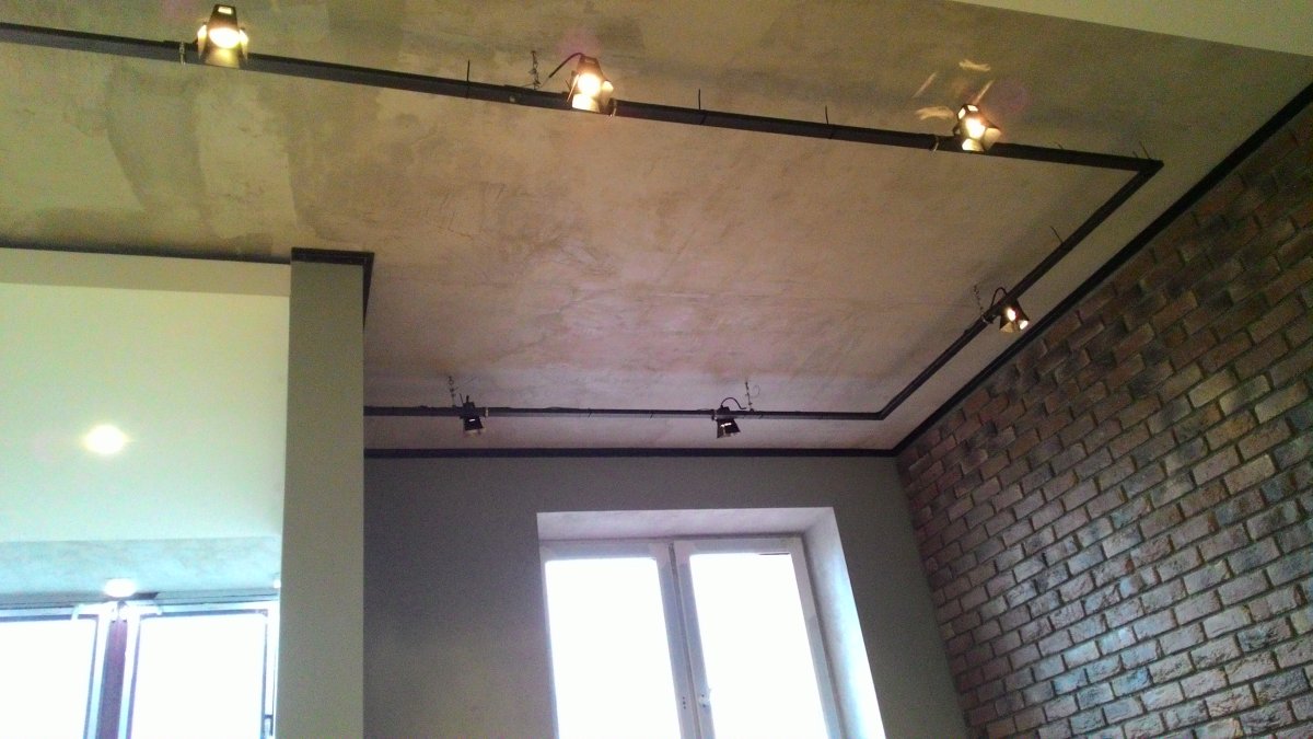 Потолочный плинтус в стиле лофт
