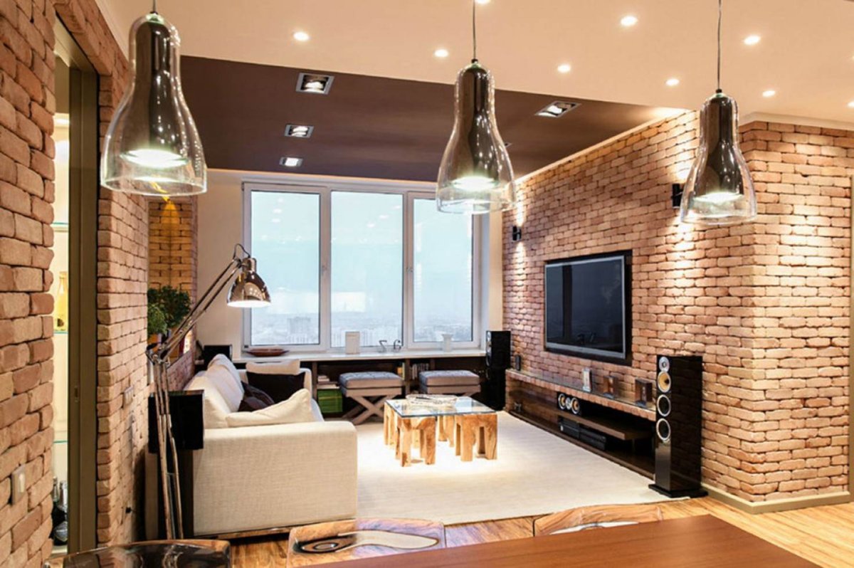 Кирпич в интерьере квартиры